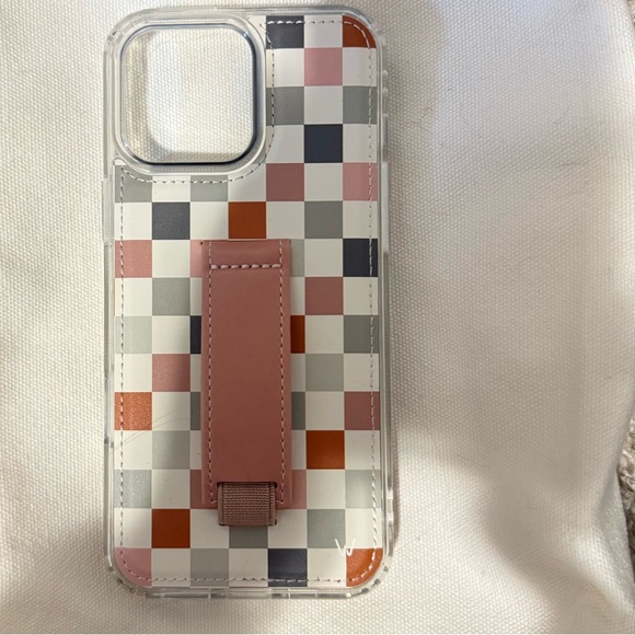 Other - Brand new Checkered Phone Case with Stand iPhone 16 pro max